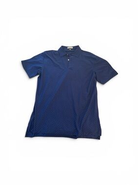 Peter Millar Deep Blue Geometric Polo